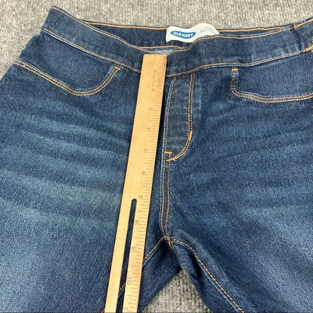 Old Navy Skinny Blue Jeans Boys 14 Dark Wash Denim Adjustable Waist‎ Stretch